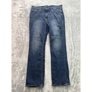 Old Navy Jeans Mens Sz 36x34 Blue Boot Cut Flex Western Cowboy Rodeo Whiskered
